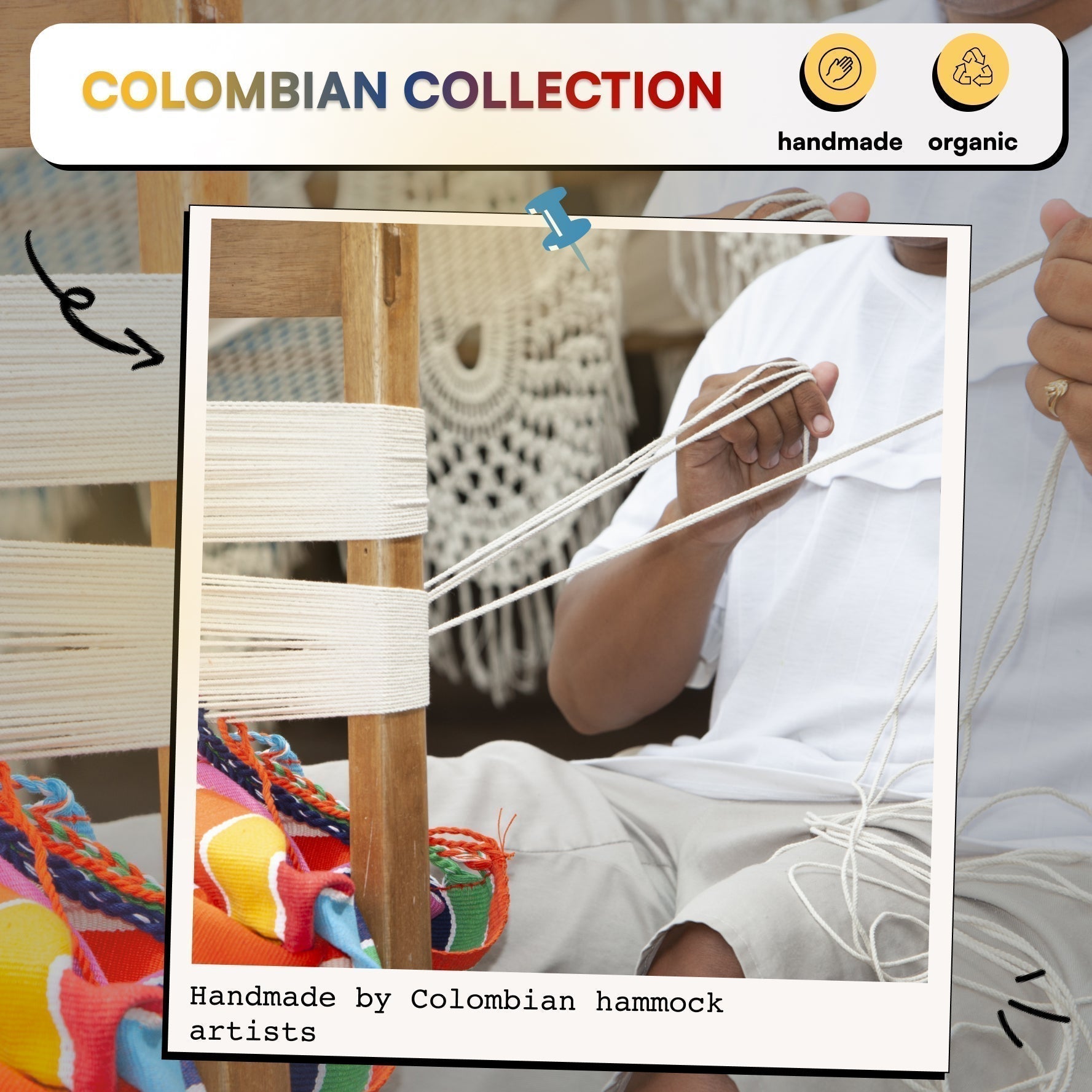 Colombian Medellin Ice blue Cocoon Set - PotenzaHammocks