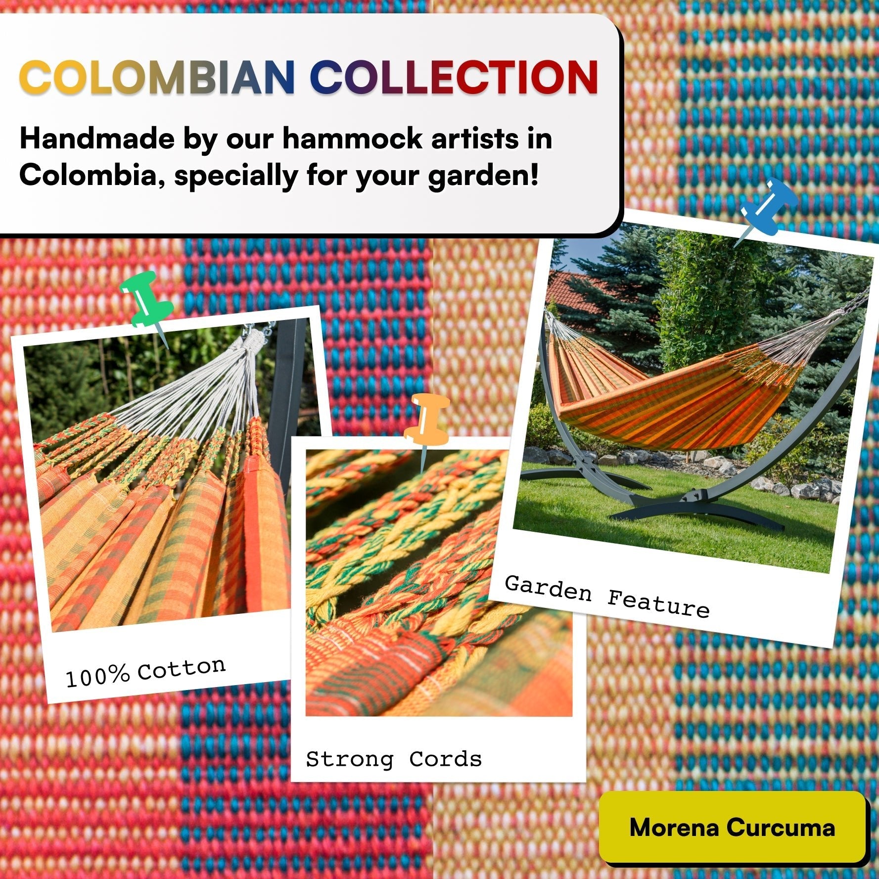 Colombian Morena Curcuma Cocoon Fabric - PotenzaHammocks
